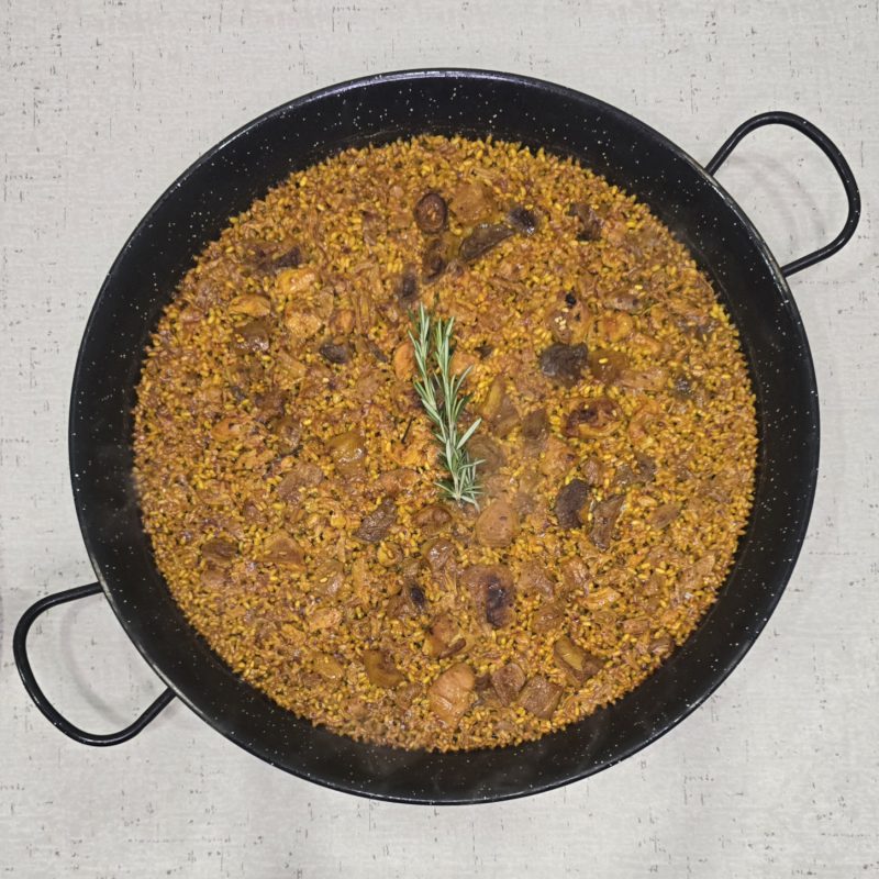 Arroz de pollo y boletus